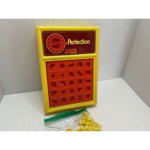 Lakeside Vintage Perfection Game Mechanical Timer 25 Shapes Retro Tabletop Toy